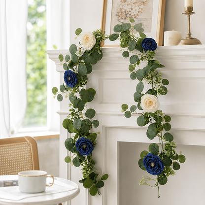 💐 Luxe Kunstrozen Guirlande – Altijd Bloeiend, Altijd Prachtig! 🌹✨