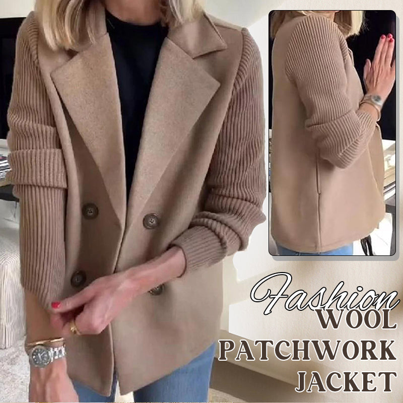 🍂Patchworkjacke Uit Wol🧥