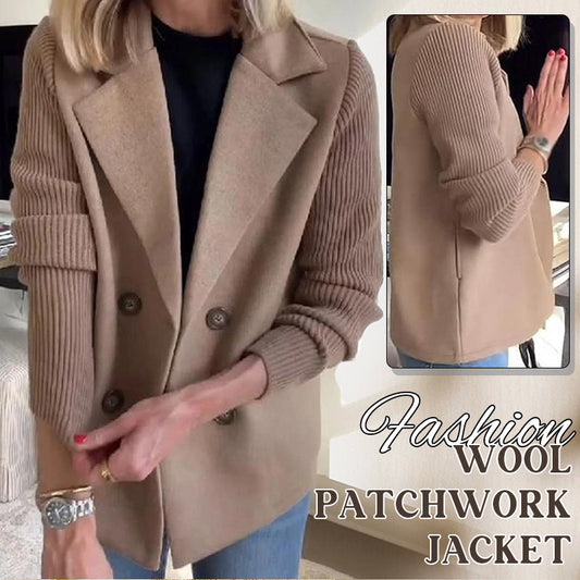 🍂Patchworkjacke Uit Wol🧥