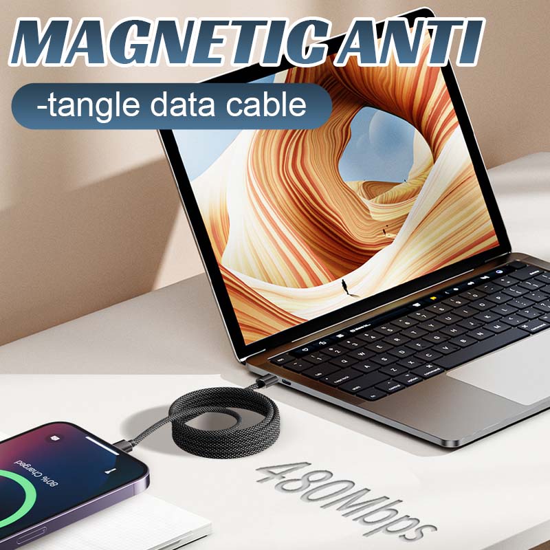 🔋Magnetische anti-knoop datakabel