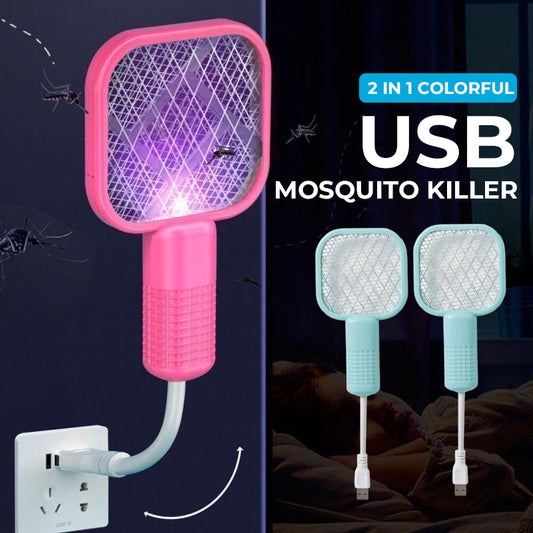 Kleurrijke USB Muggenvlieger 2-in-1🦟⚡