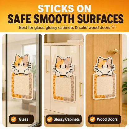 🐱 Schattige Krabmat - 🛋️Schattige zelfklevende viltmatten voor wandbescherming, geschikt voor huiskatten en ter bescherming van meubels, deuren en ramen