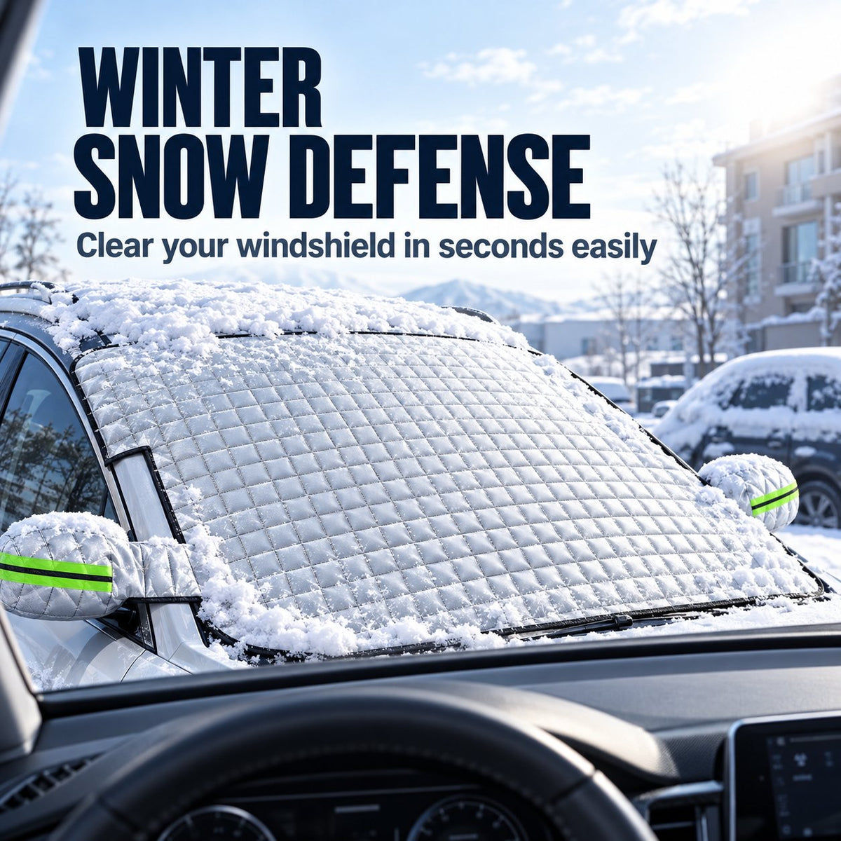 ❄️☀️ 4-Seizoenen Auto-Ruitcover – Bescherm je Voorruit tegen IJs, Sneeuw & Zon
