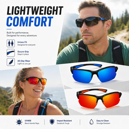 🔥LAATSTE DAG 49% KORTING - Polarized UV400 Sports Sunglasses – Unisex Outdoor & Driving Eyewear
