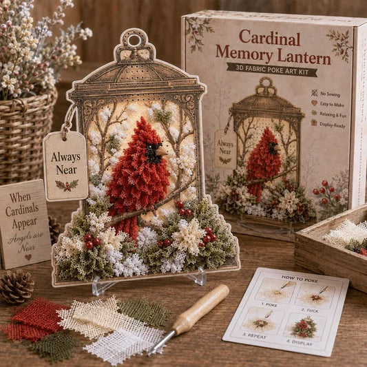 🔥UITVERKOOP🔥🕊️ 3D-souvenir-lantaarnpakket van stof ‘Always Near’ (om te beschilderen) 🐦