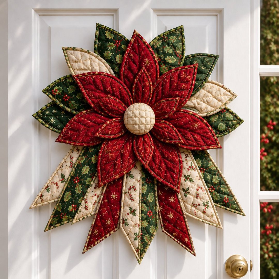 🎄DIY Quilted Christmas Patchwork Deurdecoratie Kit✨