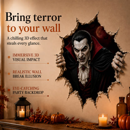 🎃👻 Halloween 3D Muursticker – Laat je Muur Tot Leven Komen! 🕷️