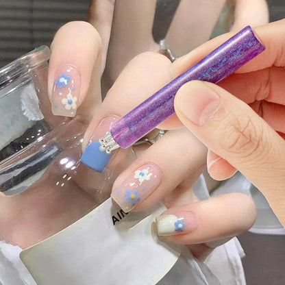 💅🌸 5-Punts Nail Dotting Pen – Maak Perfecte Bloemen in Eén Druk! ✨💖
