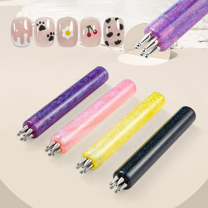 💅🌸 5-Punts Nail Dotting Pen – Maak Perfecte Bloemen in Eén Druk! ✨💖