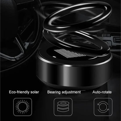 🚗Zonneauto roterende dubbele ring hangende aromatherapie-ornamenten💖