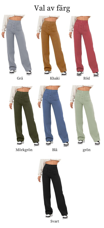29% UIT ⏳ Hoge elastische broek met meerdere zakken