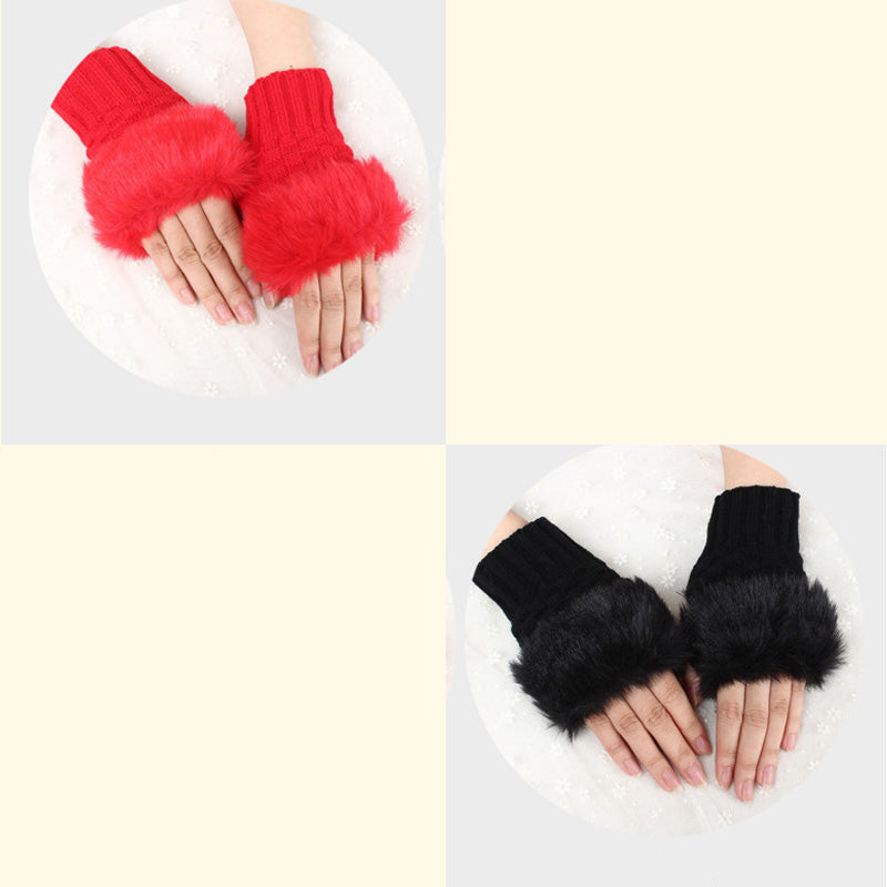 💕KOOP 1 KRIJG 1 GRATIS🔥 Fuzzy Zacht Gebreide Warme Vingerloze Handschoenen