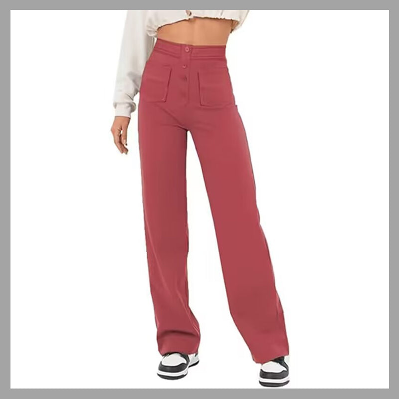 29% UIT ⏳ Hoge elastische broek met meerdere zakken