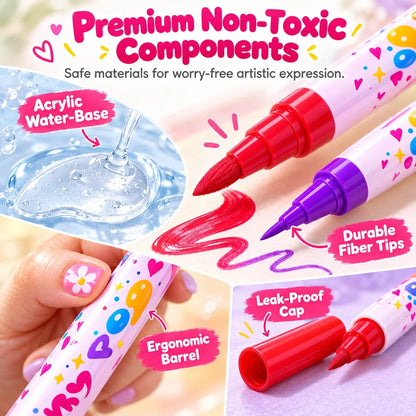 💅✨ DIY Nagelstiften Set (12 Stuks) – Professionele Nagelkunst in een Handomdraai!