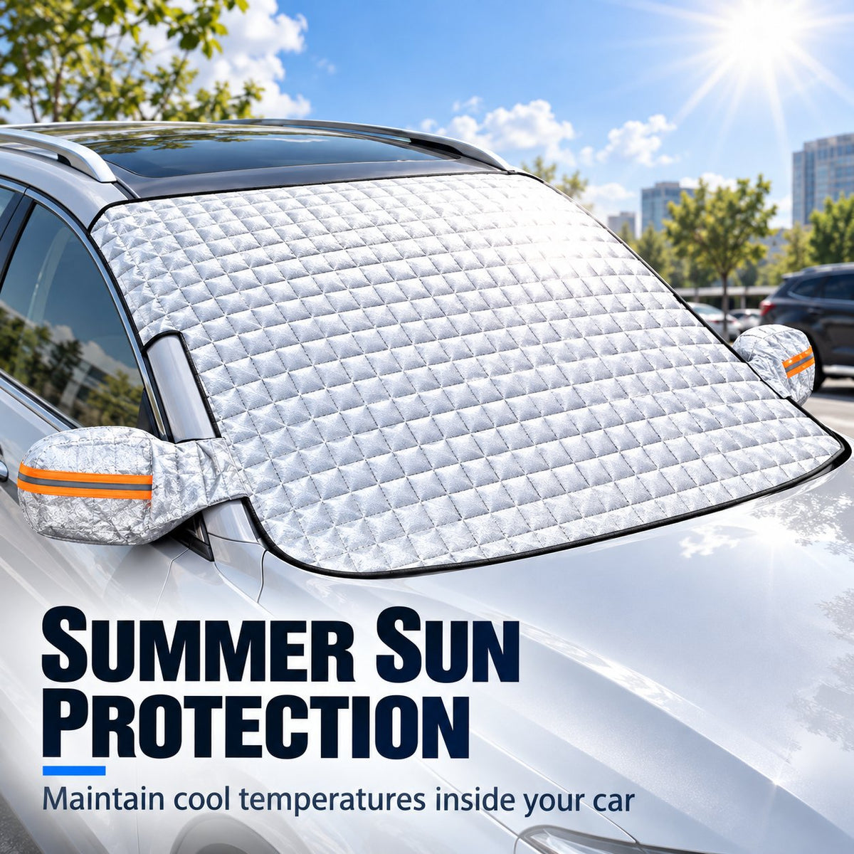 ❄️☀️ 4-Seizoenen Auto-Ruitcover – Bescherm je Voorruit tegen IJs, Sneeuw & Zon