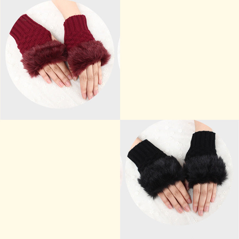 💕KOOP 1 KRIJG 1 GRATIS🔥 Fuzzy Zacht Gebreide Warme Vingerloze Handschoenen