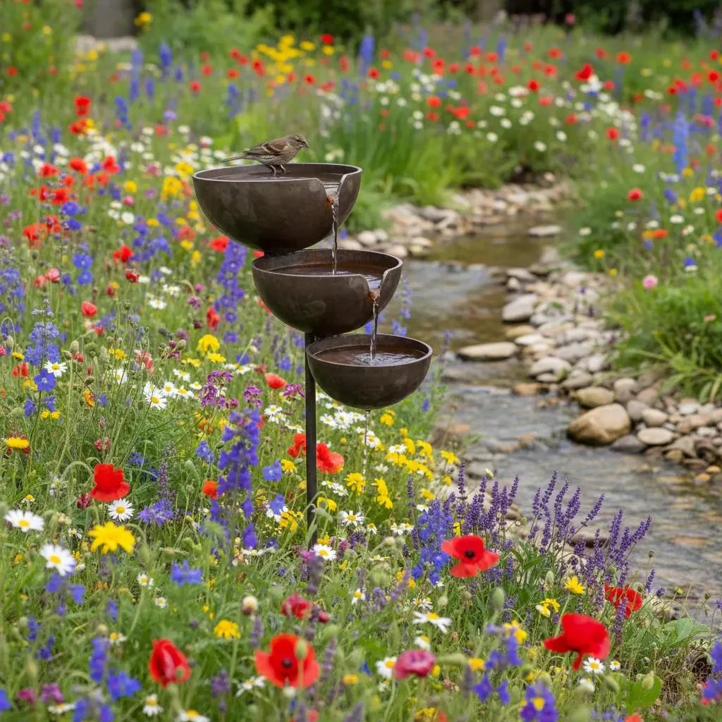 🔥Superaanbieding: 50% KORTING🔥Breng je tuin weer tot leven – Rustgevend, trapsgewijs regenopvangbad voor vogels, om tuindieren te verwelkomen🌿🐦