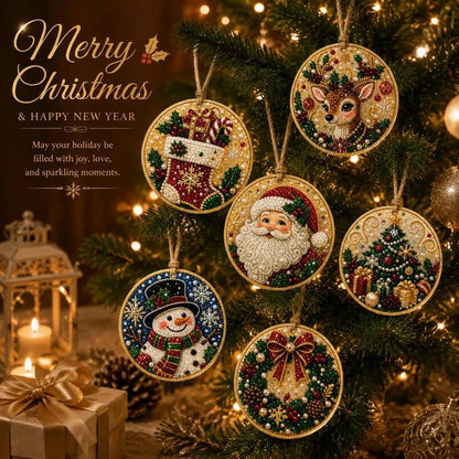 🎄💎 DIY Kerst Diamond Painting – Maak 6 Sprankelende Kersthangers!
