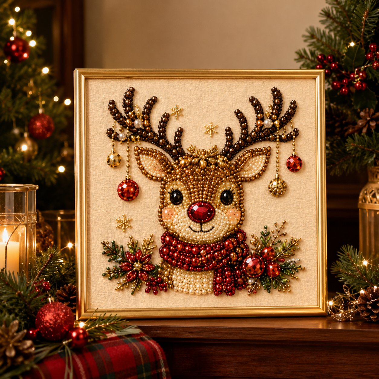 🧘Ontspannend en geschikt voor beginners - 🎨💎DIY-kerstpakket voor parel-diamantschilderij