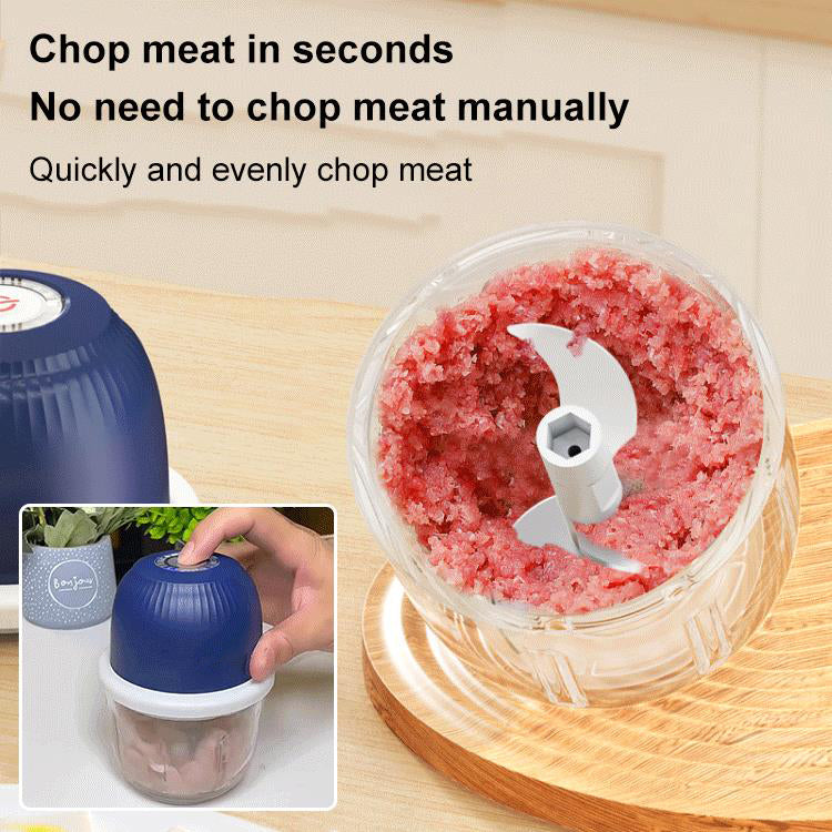 📢📢40% KORTING !! Draadloze Mini Elektrische Food Chopper – Snel, Stil & Super Handig! 🔪⚡