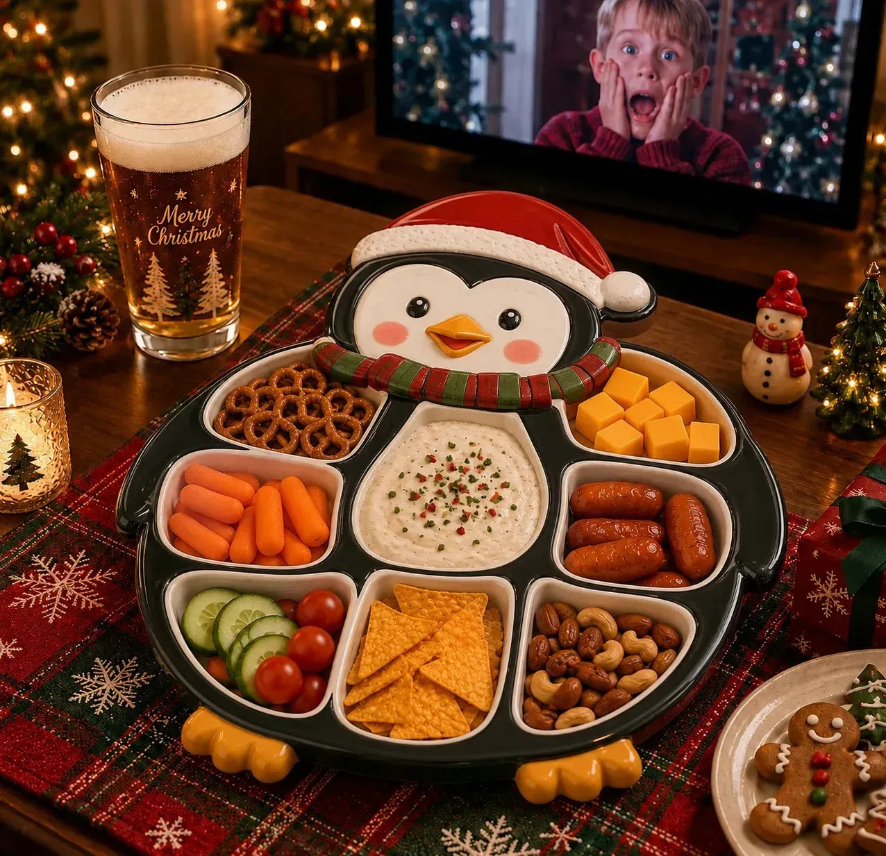 🎄Kerstsnackschaal met figuurtjes | 11 feestelijke ontwerpen met vakjes voor crackers, kaas, fruit, snoep en kerstlekkernijen 🍿