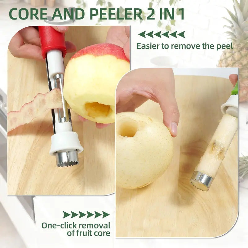 🍎 2-in-1 roestvrijstalen appelontpitter: fruitontpitter in één beweging! ✨