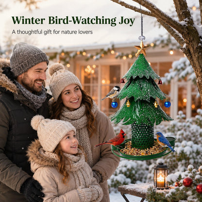 Kerstboom-vogelvoederbak 🎄 Feestelijke kerstversiering voor in de tuin