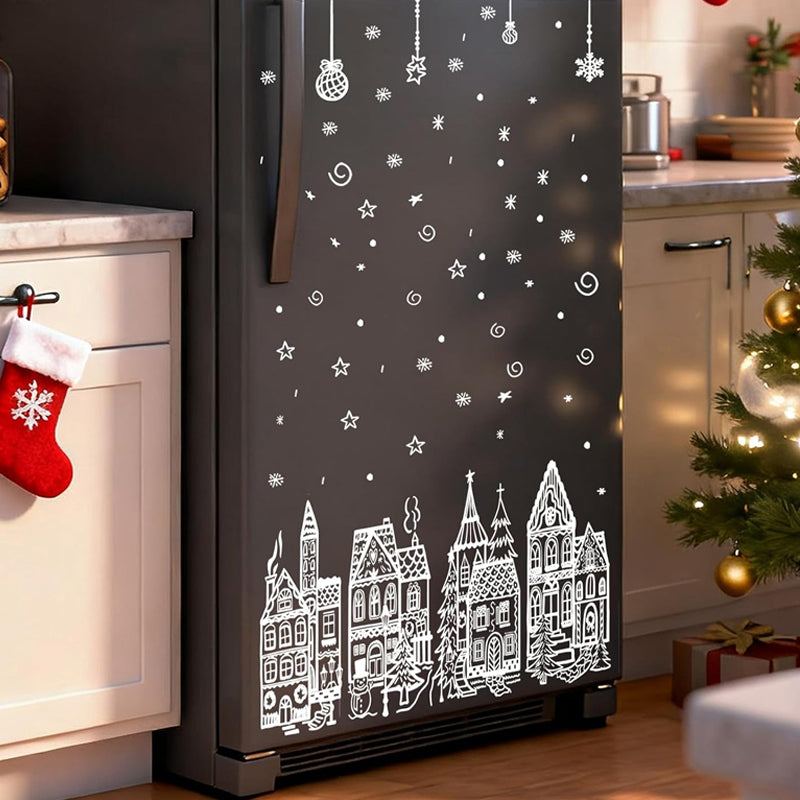 Christmas Village Window Decals