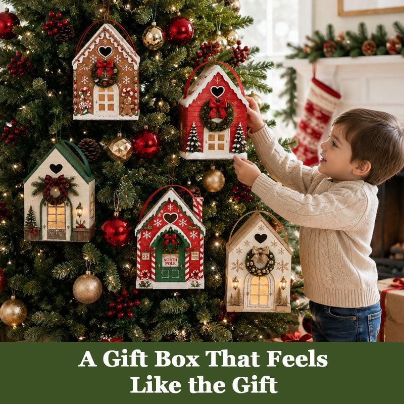 🎄🎁 Christmas Magic House-cadeaudoos – Creatieve 3D-handverpakking voor feestelijke cadeaus ✨