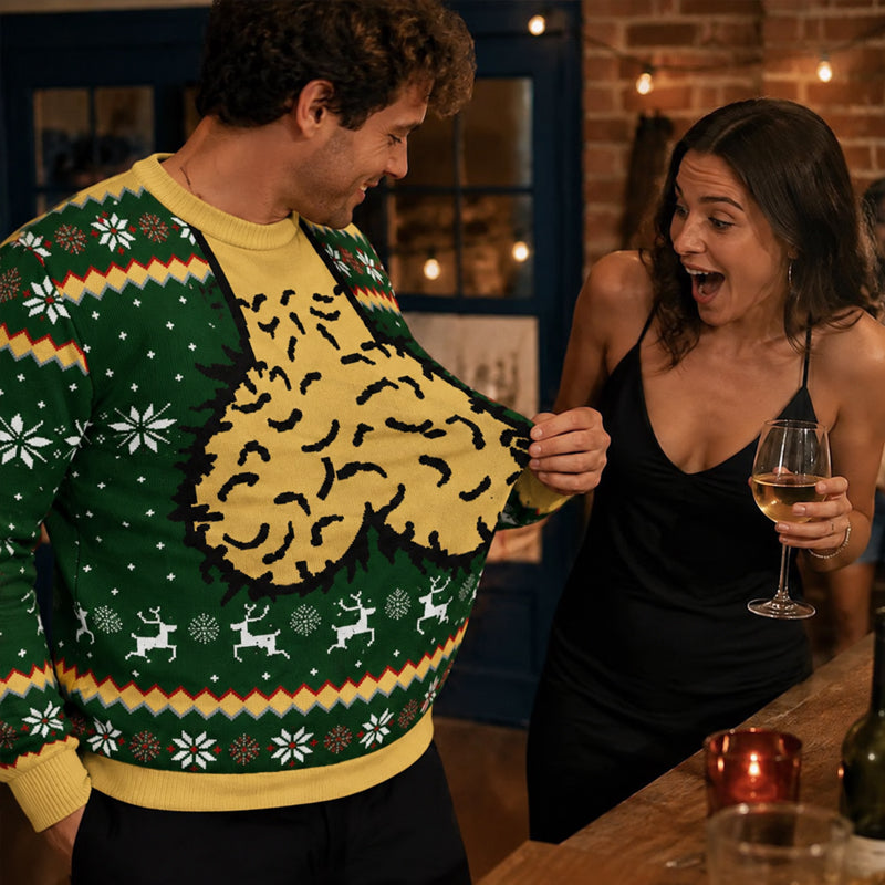 🎄 3D-kersttrui in ‘ugly’-stijl | Grappige, originele feesttrui