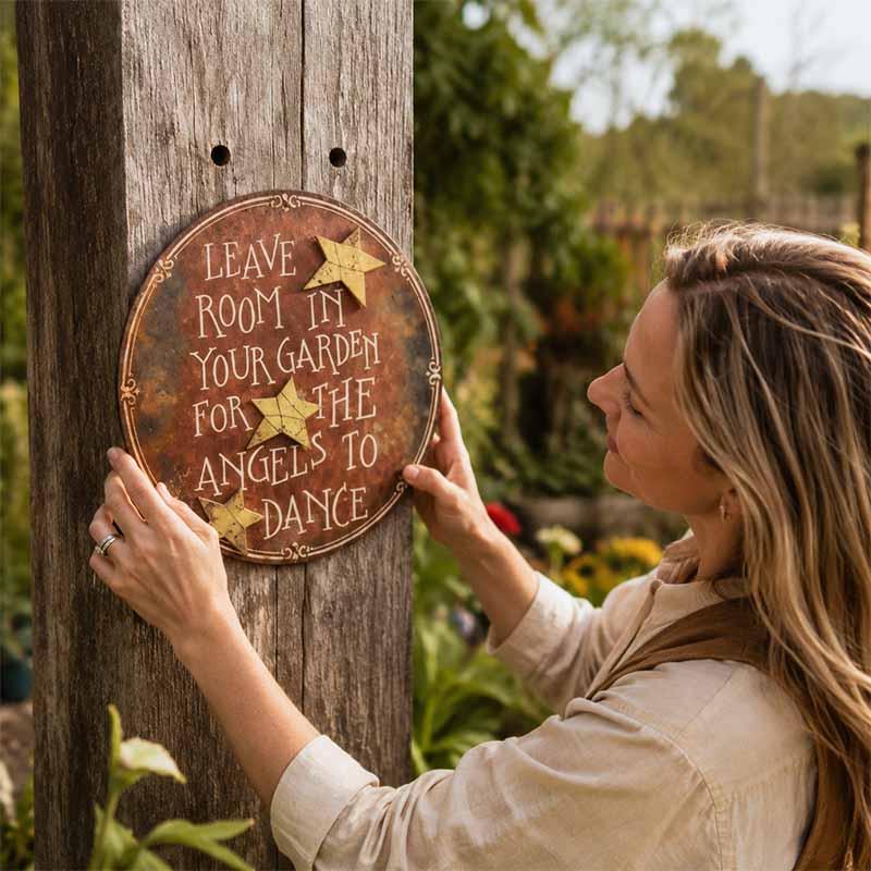🌿 Leave Room in Your Garden Vintage Sign