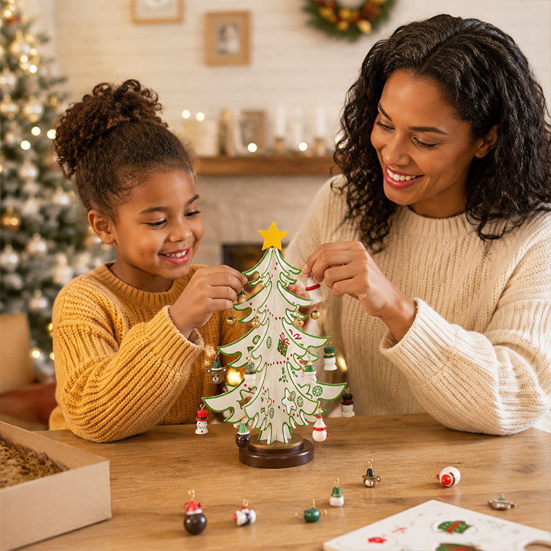 🎄 Zelfgemaakte houten kerstboomversiering