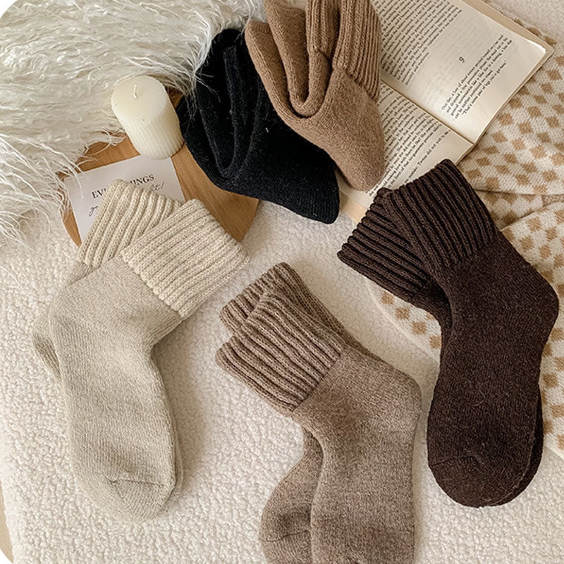 🧦 Warme Wollen Sokken in Middenhoogte