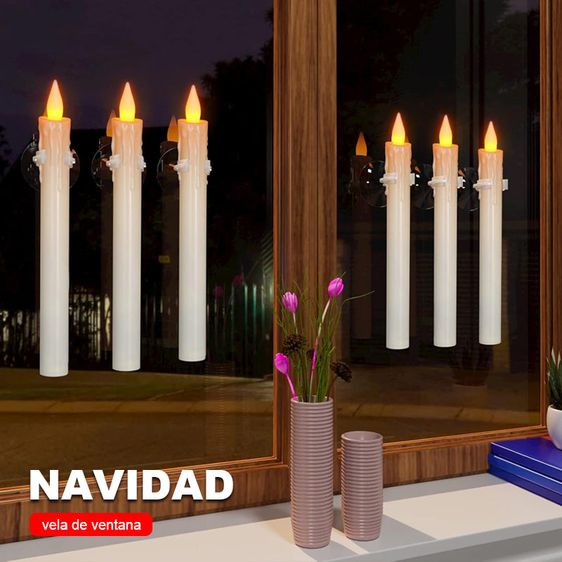 🎄Kerstspecial 🔥 6 LED-raamkaarsen zonder verlichting