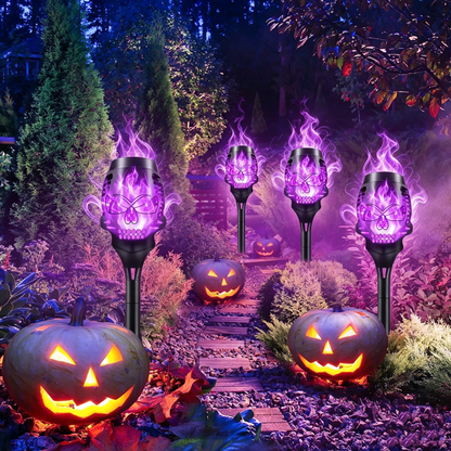 🔥Halloween-vroegboekkorting: 50% KORTING🔥Halloween-zonne-energie-schedelvlamlampjes💀