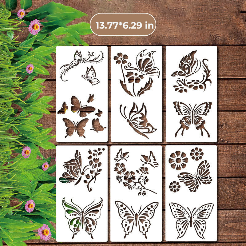 Kleine wilde bloemen bloemen schilderij mallen voor volwassenen kinderen meubels muren en hout kaart schilderen en andere ambachten, bevat miniatuur natuurlijke wijnstok kruid kunst mallen