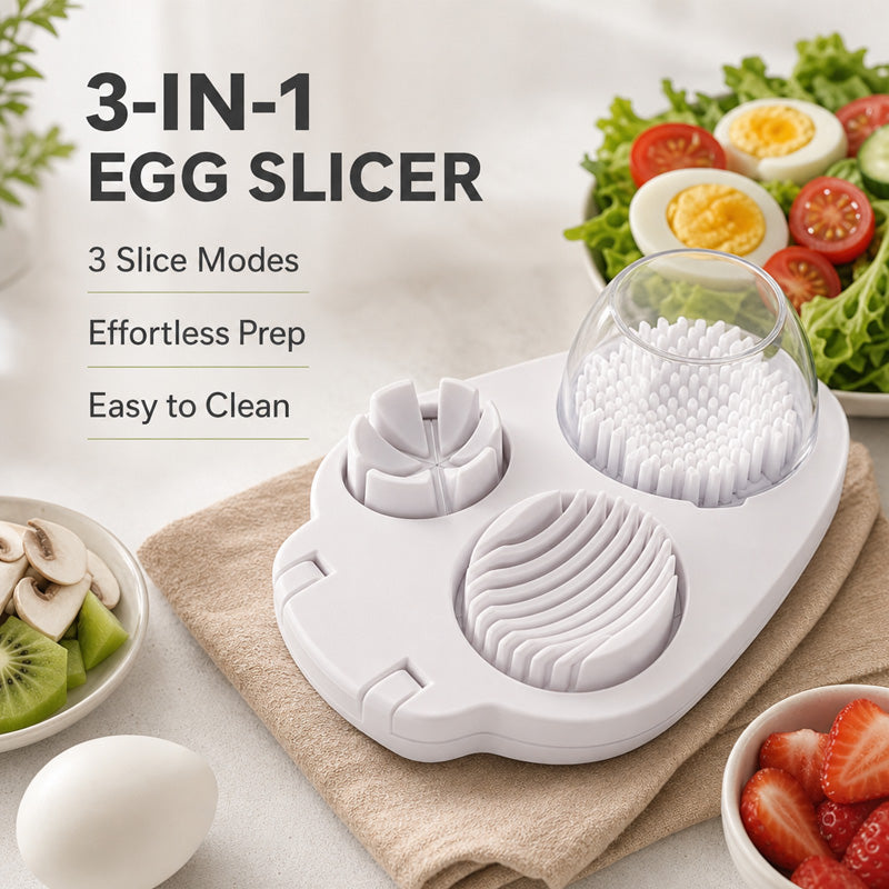 3-in-1 multifunctionele eier- en blokjessnijder – Perfect voor salades en garneringen 🥚🔪