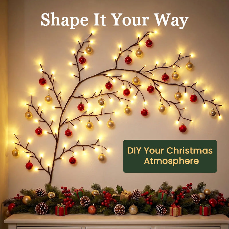 🌟🎅 Flexibele LED Boomtak – Warm & Feestelijk