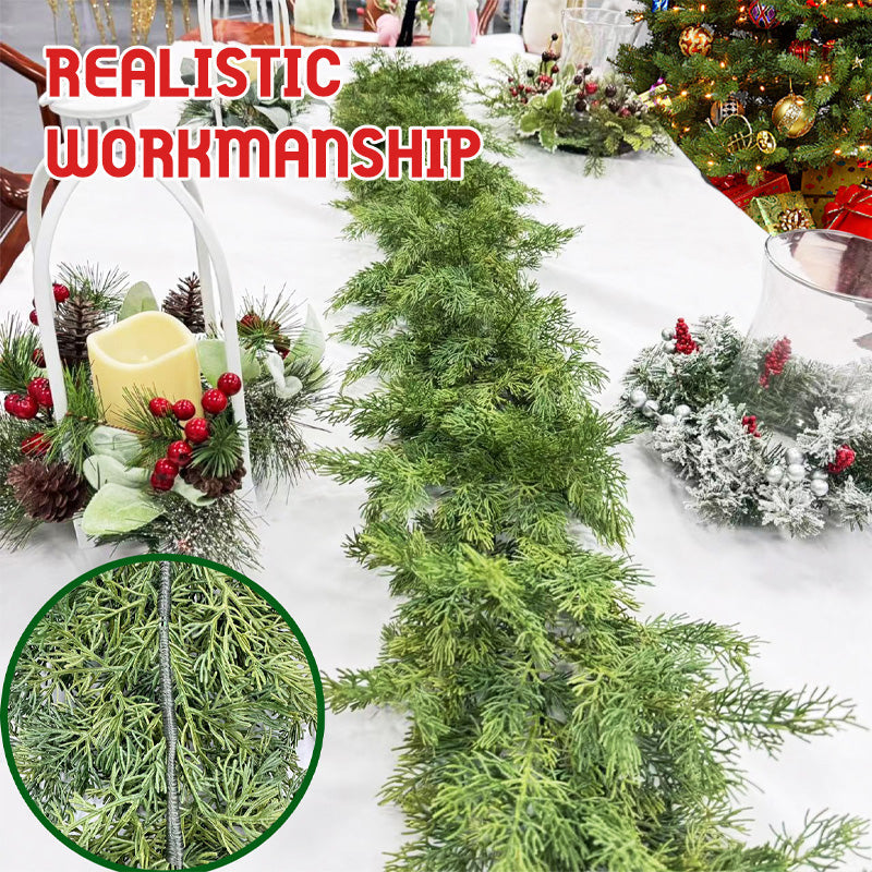 Faux Greenery Knockford dennennaalden zacht rubber rotan Garland