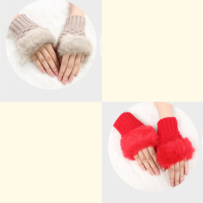 💕KOOP 1 KRIJG 1 GRATIS🔥 Fuzzy Zacht Gebreide Warme Vingerloze Handschoenen