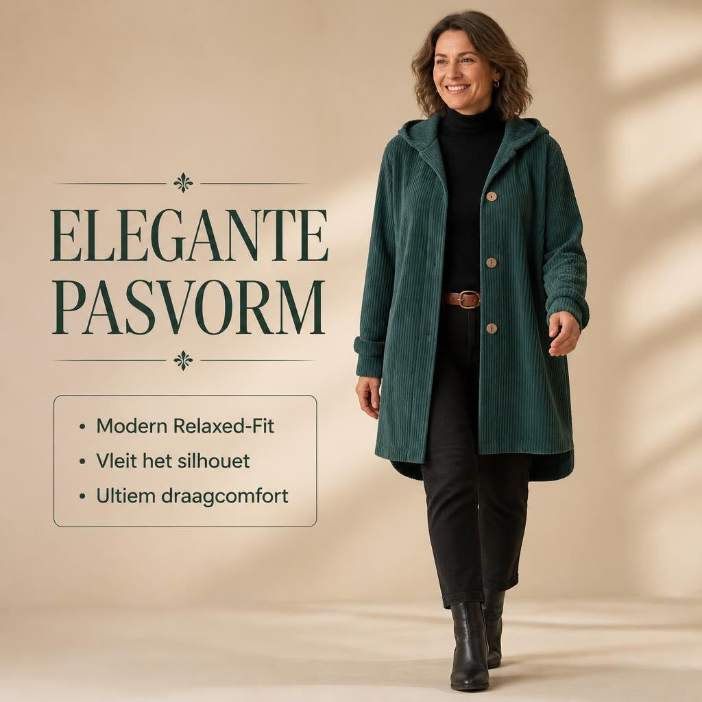 🧥 Geniet van de Herfst: Heerlijk Warme & Stijlvolle Corduroy Jas met Capuchon 🍂