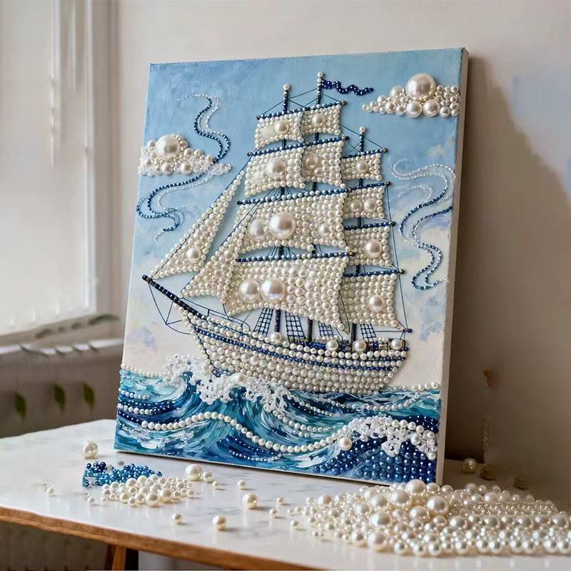 🔥Laatste dag: 50% KORTING - 🏰✨DIY-kralenkunstset - Kasteel met parels🎇