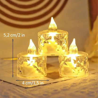 Vlamloze lamp in kristal