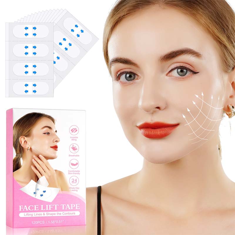 💁‍♀️ Bereik direct een jeugdige V-vorm ✨ Instant Face & Neck Lift Tape - Voor een vlekkeloos zelfvertrouwen de hele dag