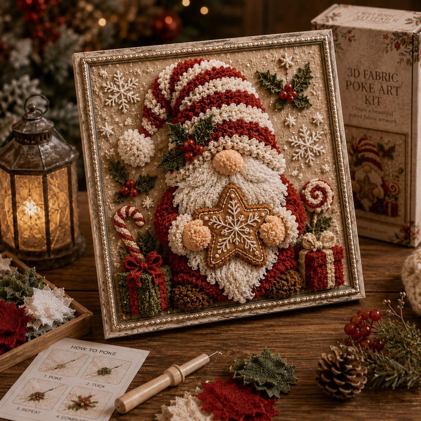 🎁🎅3D-kerststempelset voor stof