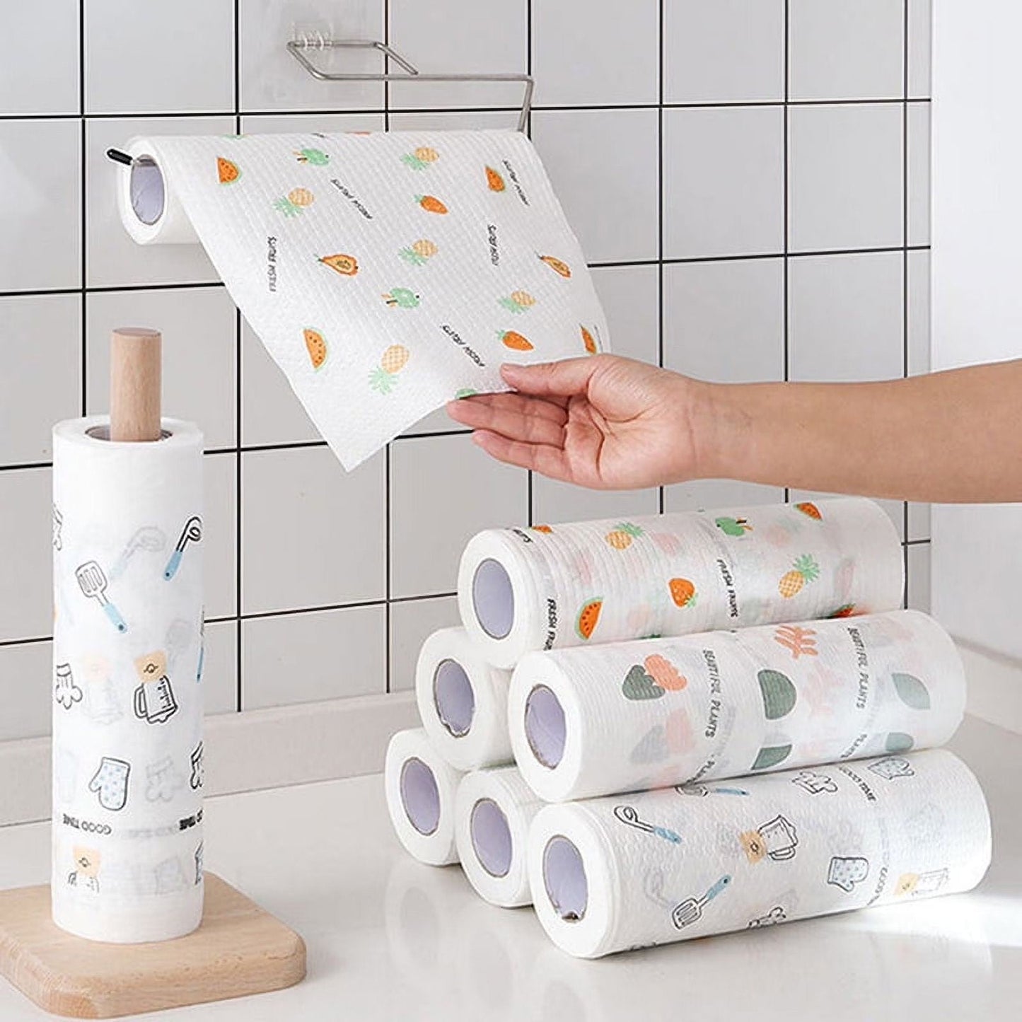 🔥 Rol met 50 stuks herbruikbare poetsdoekjes – Wassen, hergebruiken en meer schoonmaken voor minder geld 🌿