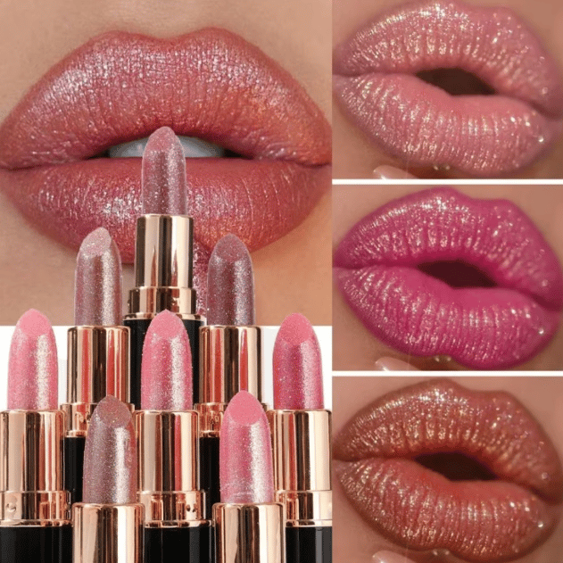 💖Diamond Lip Gloss Glitter Lippenstift Waterdicht