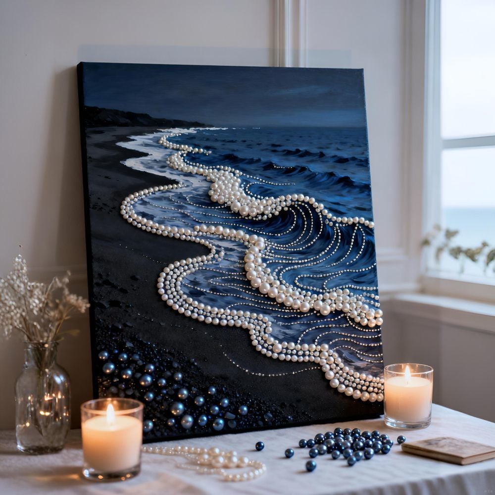 🔥Laatste dag: 50% KORTING - 🏰✨DIY-kralenkunstset - Kasteel met parels🎇
