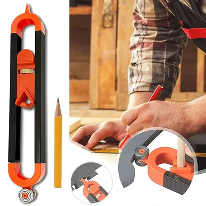 Contourmeter met kraspen, vergrendeling en potlood