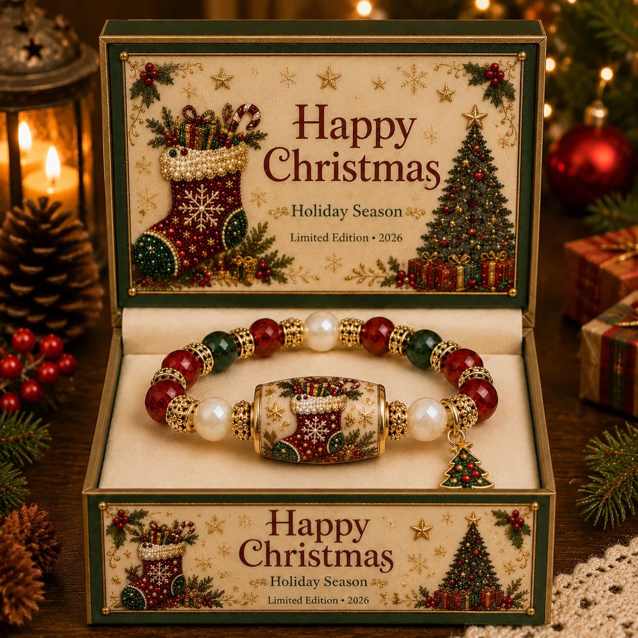 💥 Laatste dag: 50% KORTING – 🎄 Armband uit de Christmas Magic-collectie — Beperkte oplage